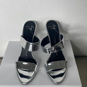 Authentic Silver Guiseppe Zanotti Sandals